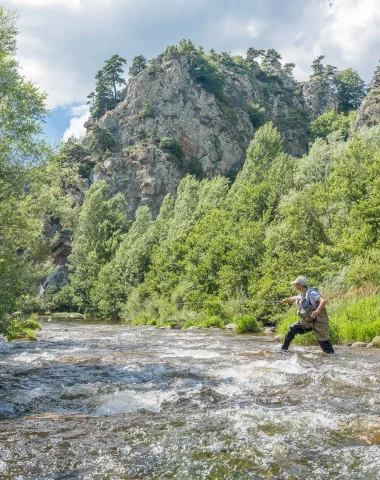 La pêche à la mouche dans les gorges de la Loire