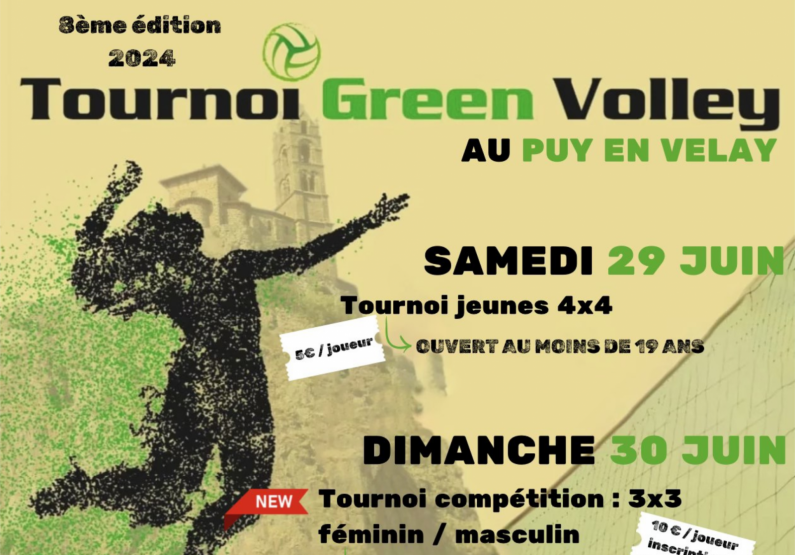 Tournoi Green Volley Du 29 au 30 juin 2024