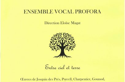 Concert « Entre terre et ciel »  Ensemble vocal Profora