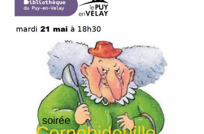 Bibliothèque du Puy-en-Velay : soirée Cornebidouille